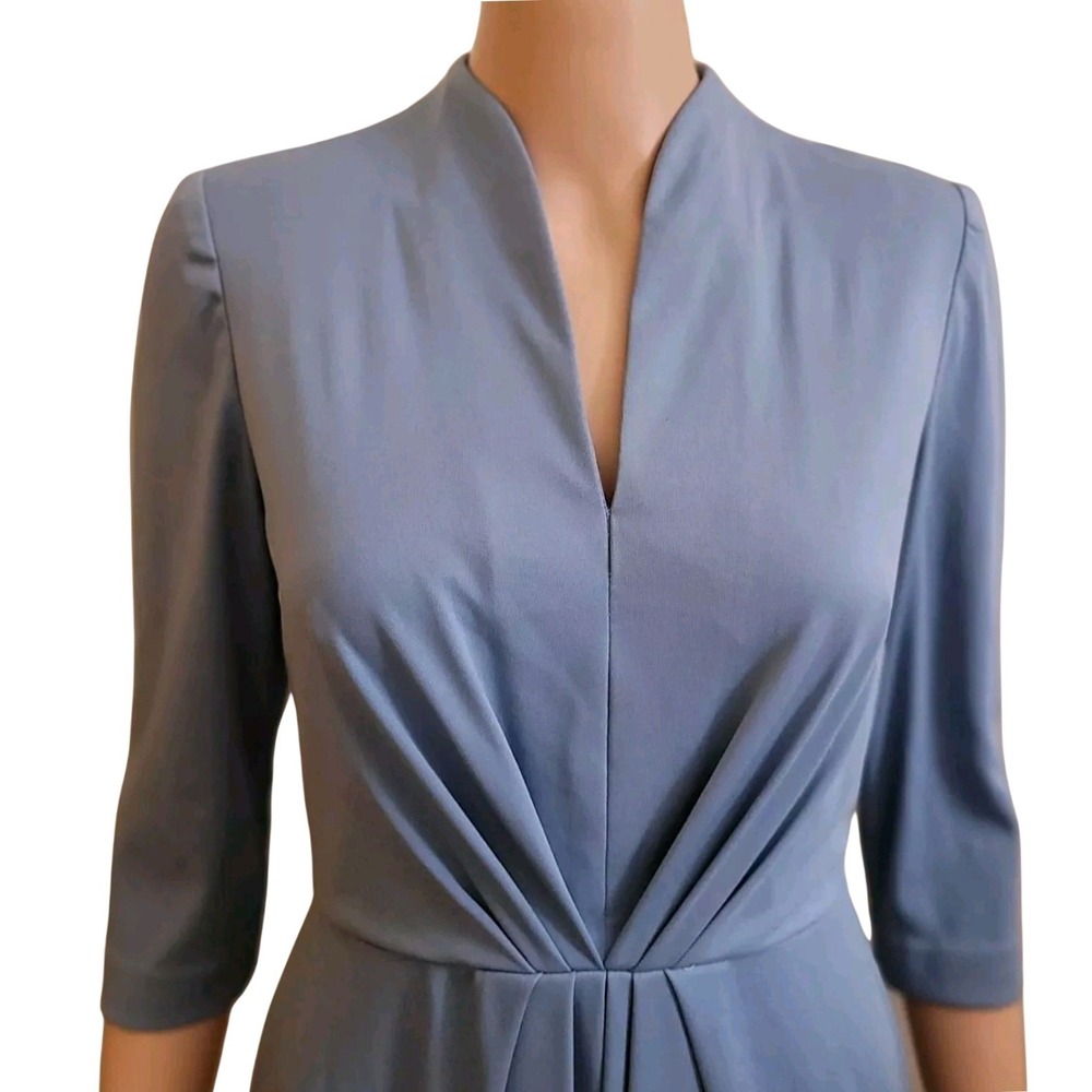Vintage 60s Blue Pencil Dress Womens S First Lady Church Office Cocktail Middi V - Picture 16 of 16